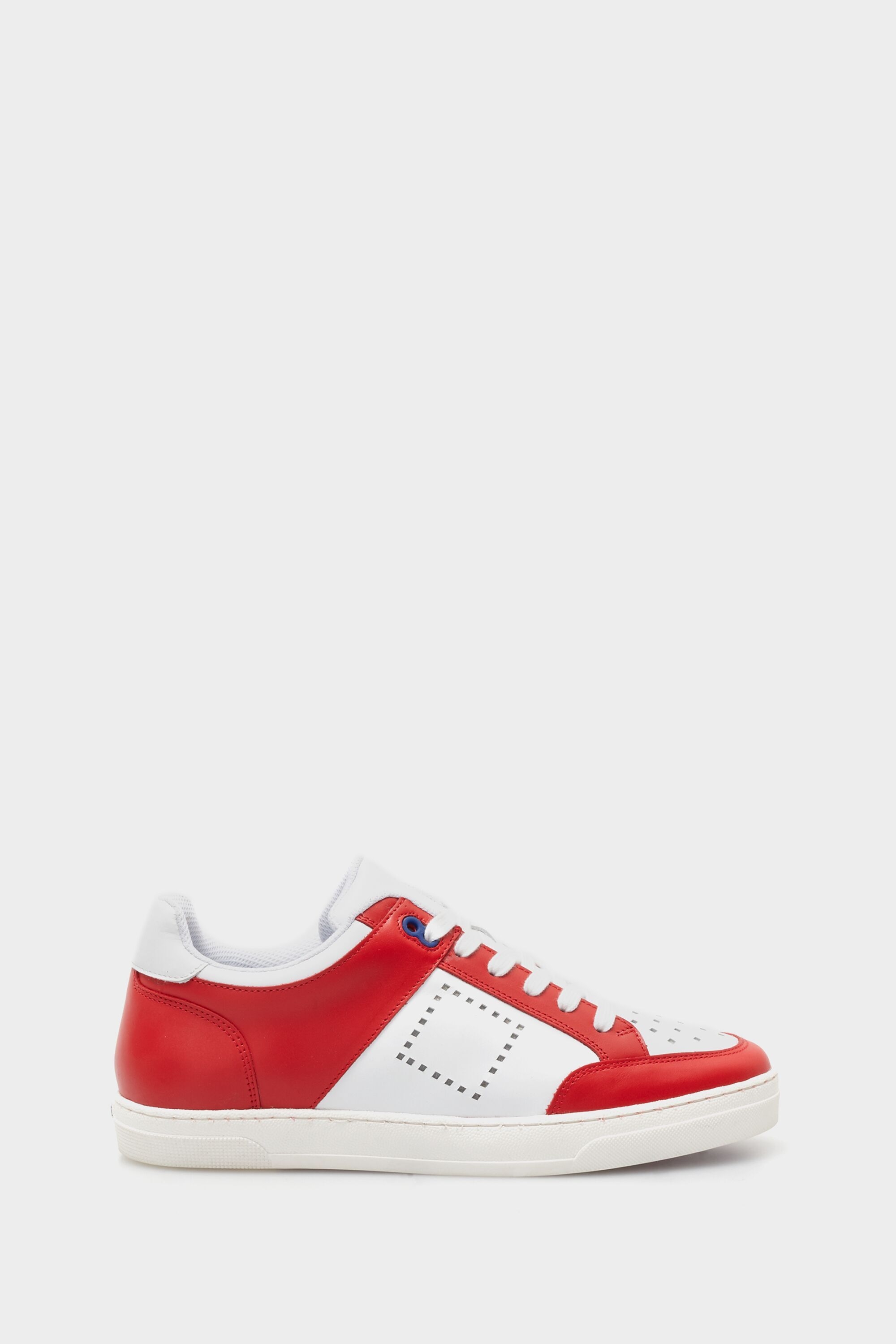 Cube perforated leather sneakers