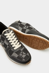 Canvas Cube Denim and leather sneakers