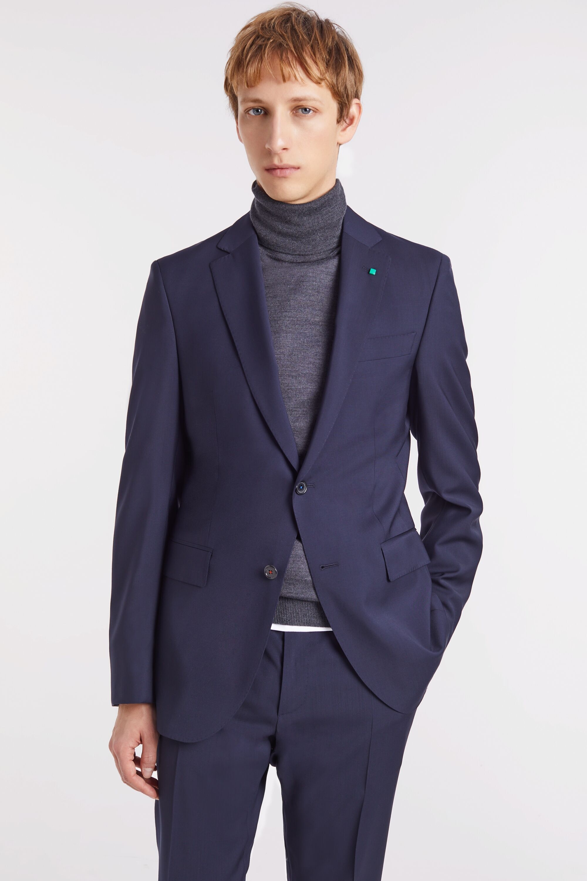 Wool classic fit suit jacket