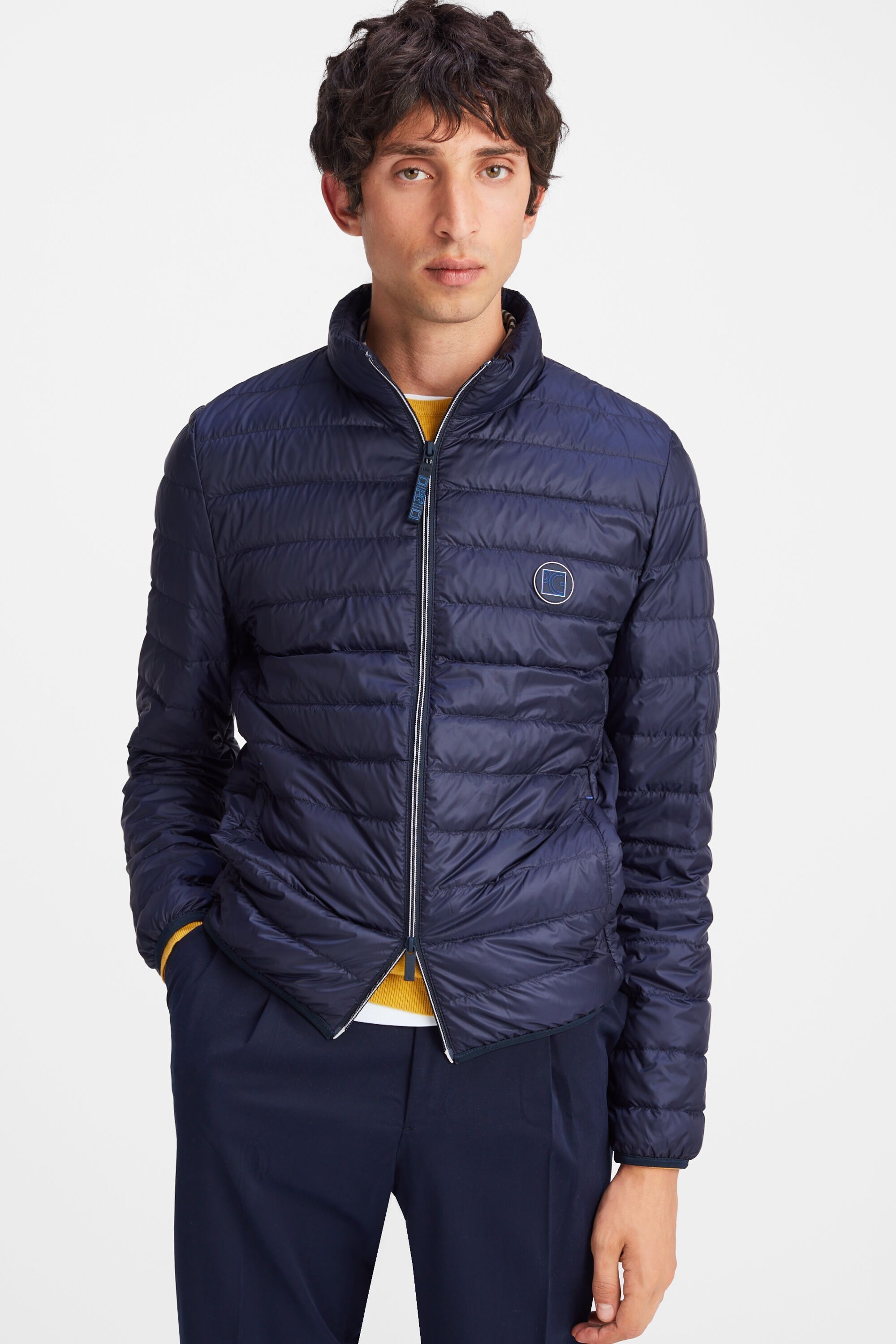 Quilted nylon down jacket