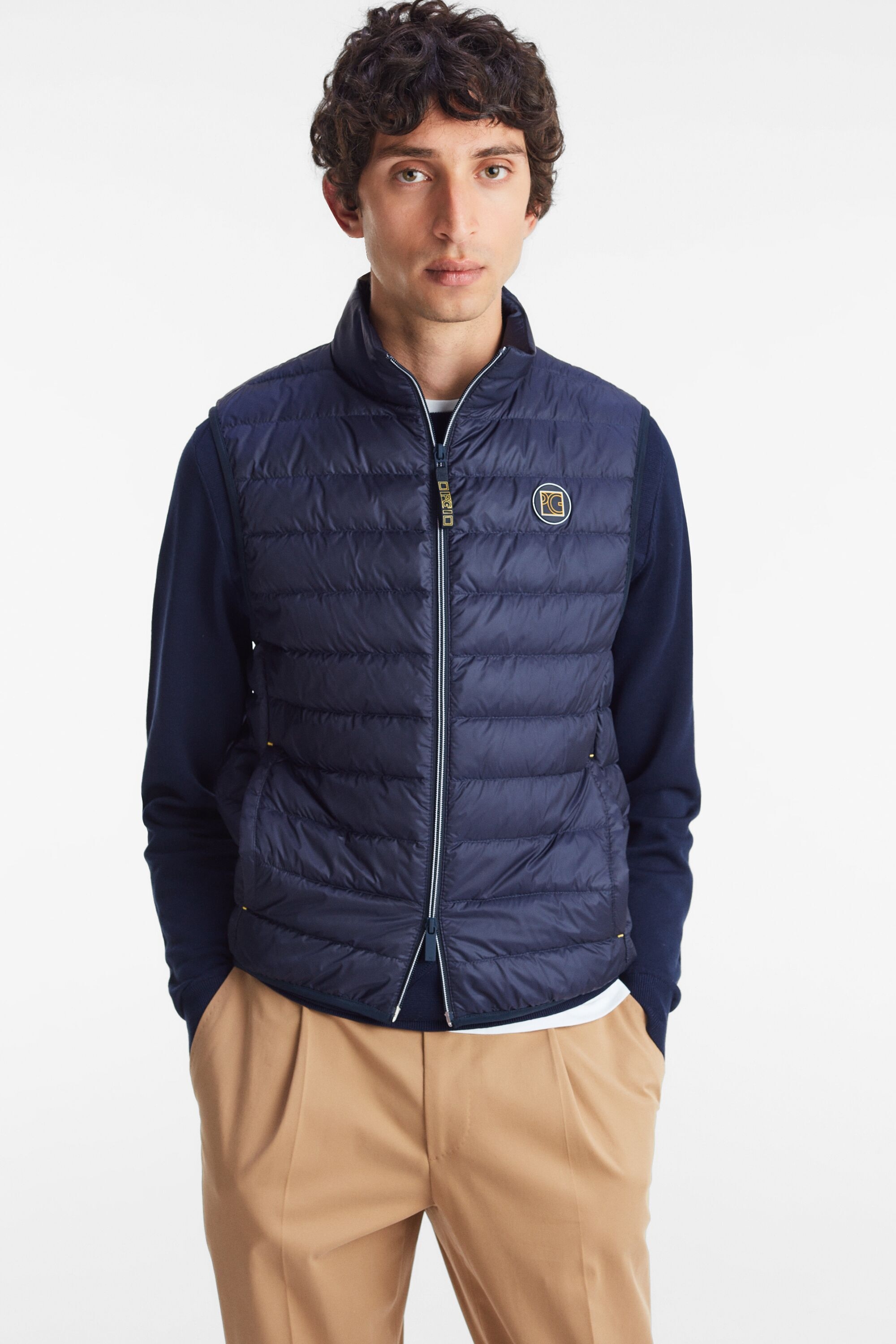 Quilted nylon down gilet