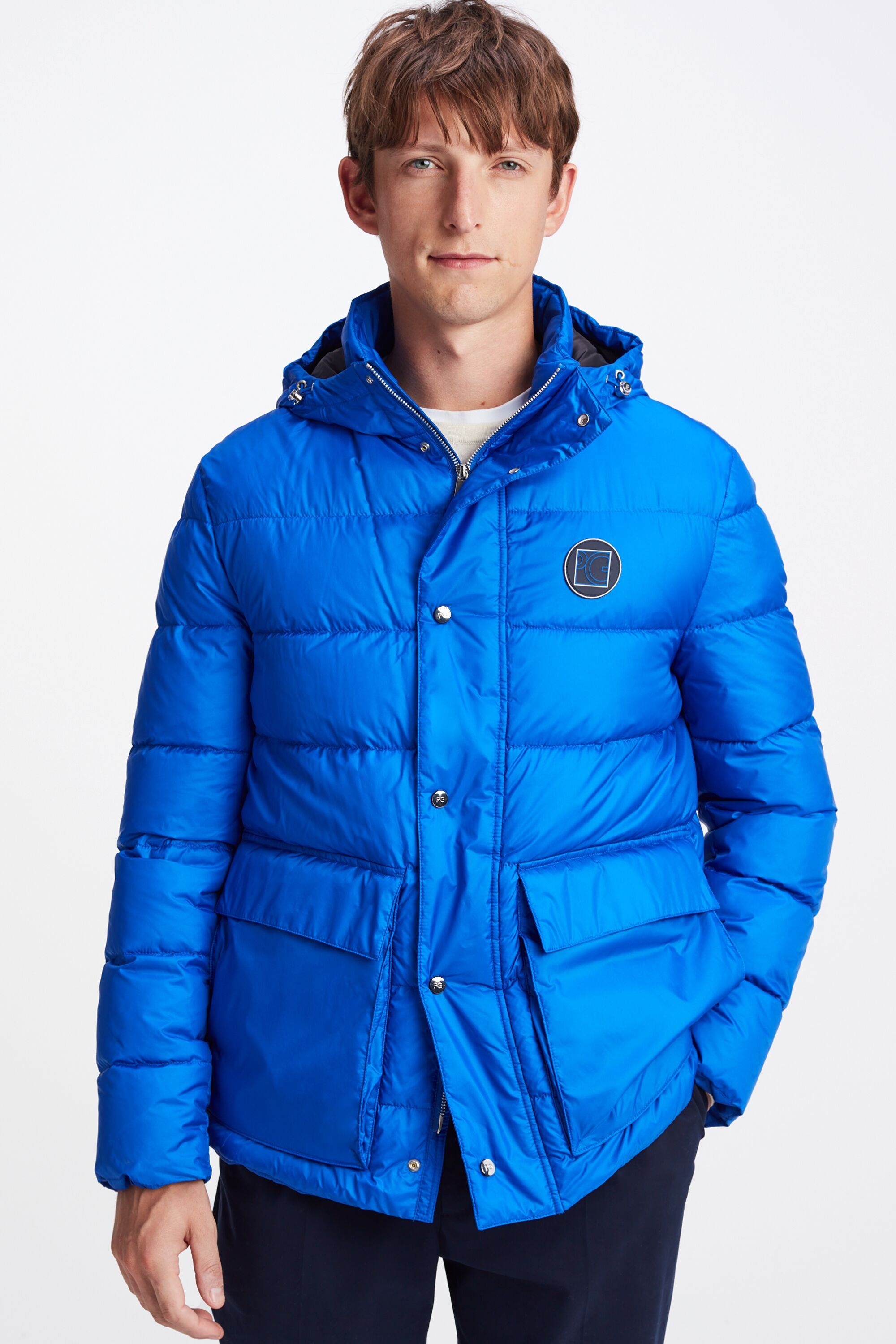 Quilted nylon down coat