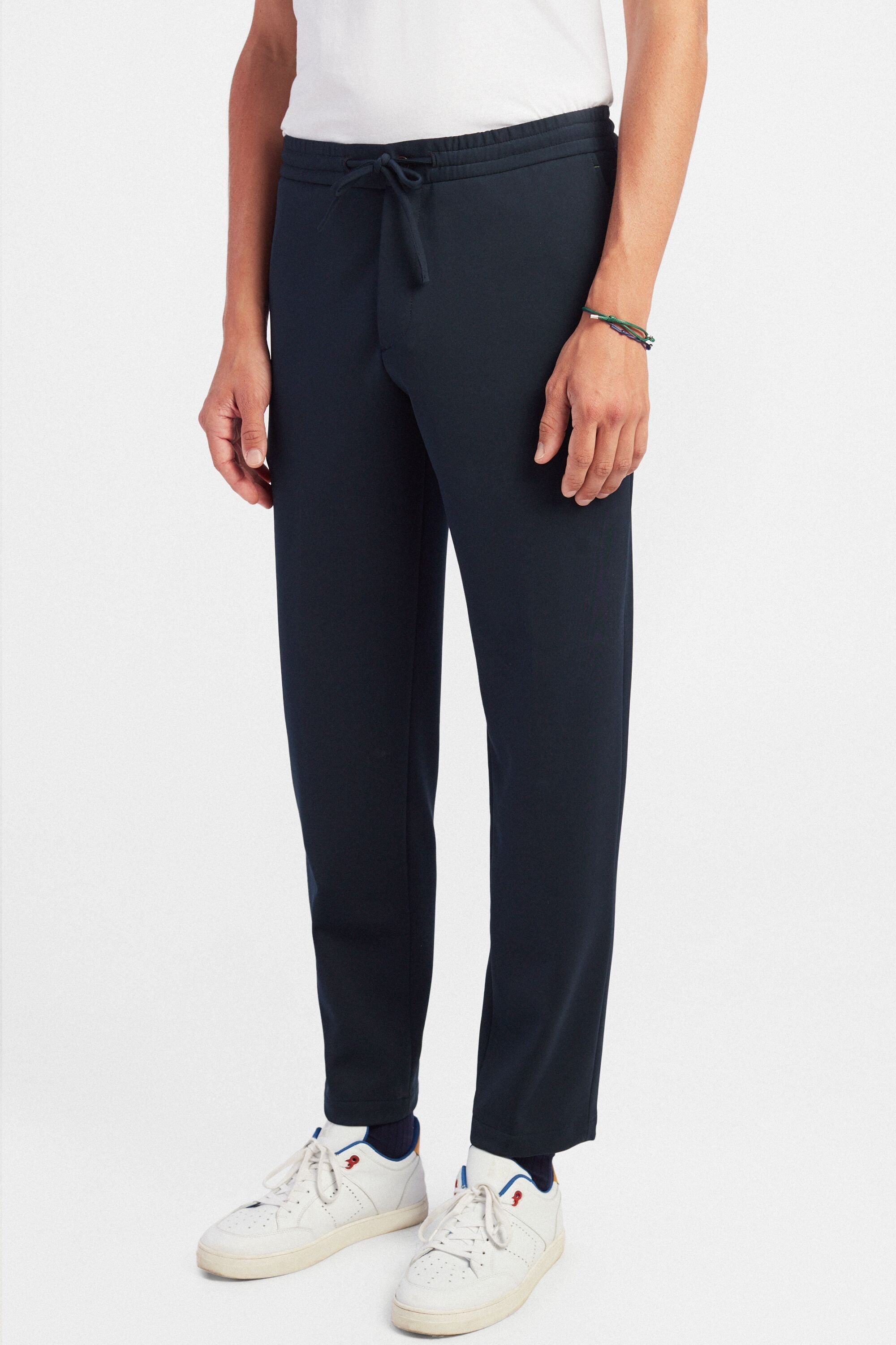 Neoprene relaxed fit trousers