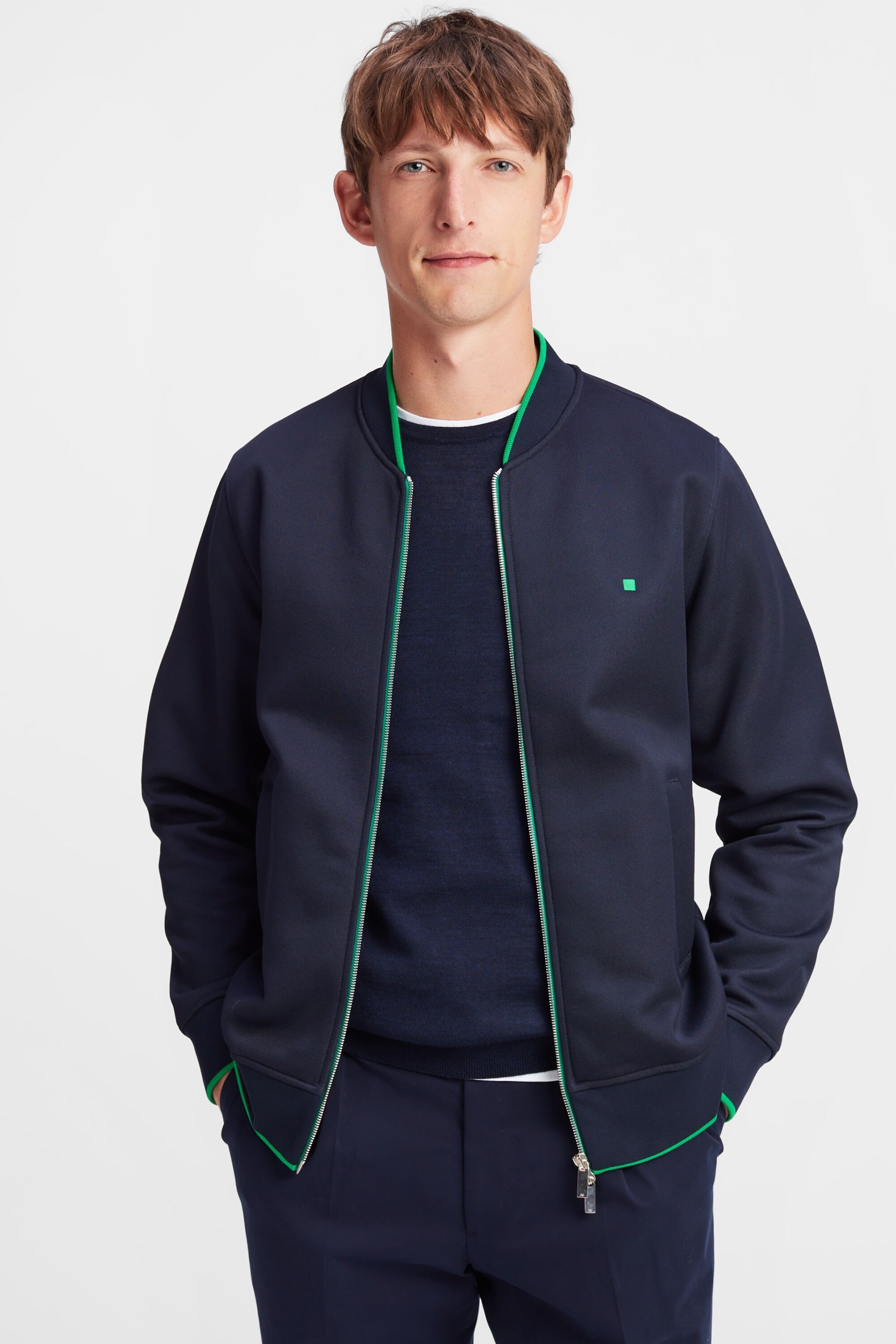 Double-faced technical fabric jacket