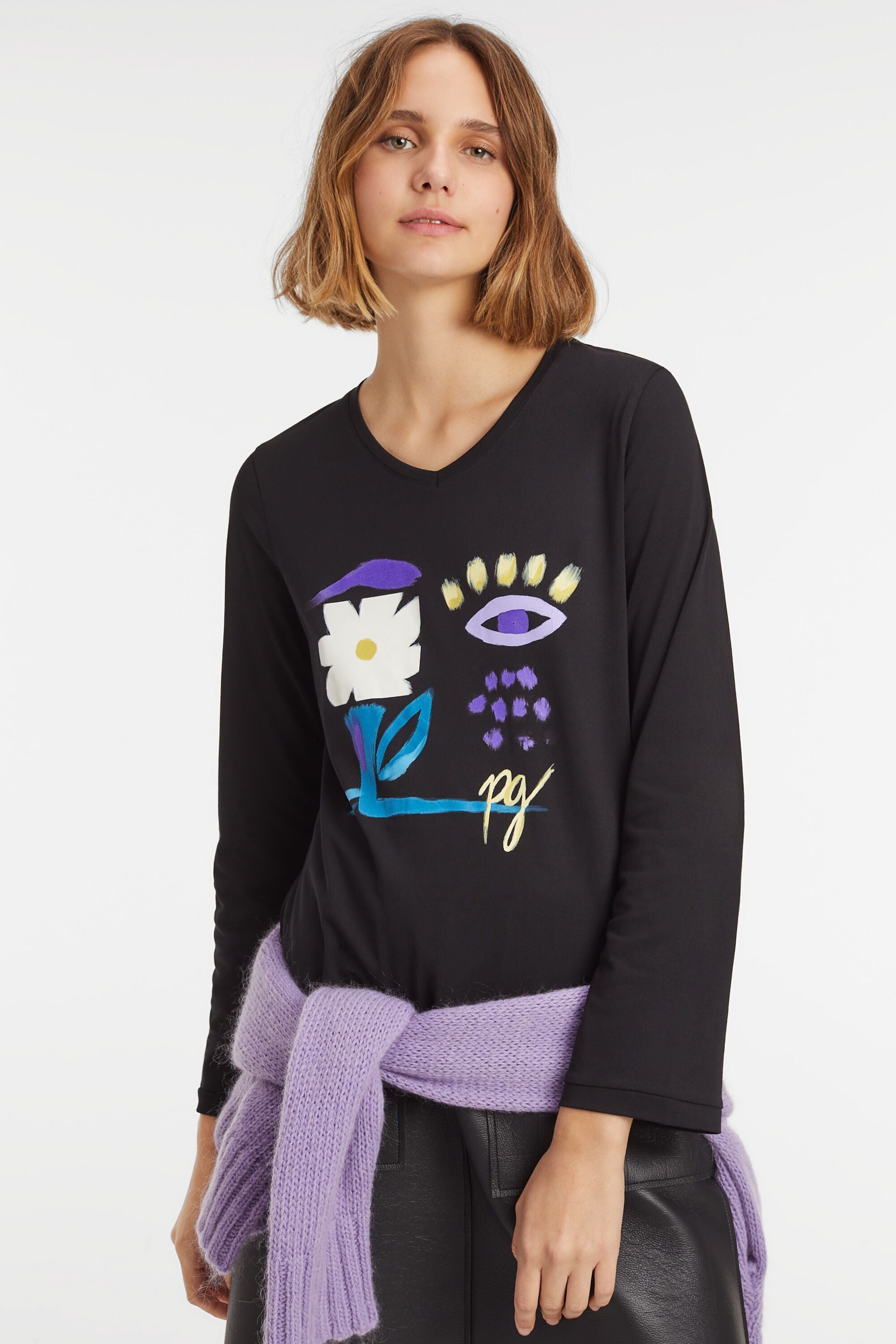 Camiseta punto stretch estampado