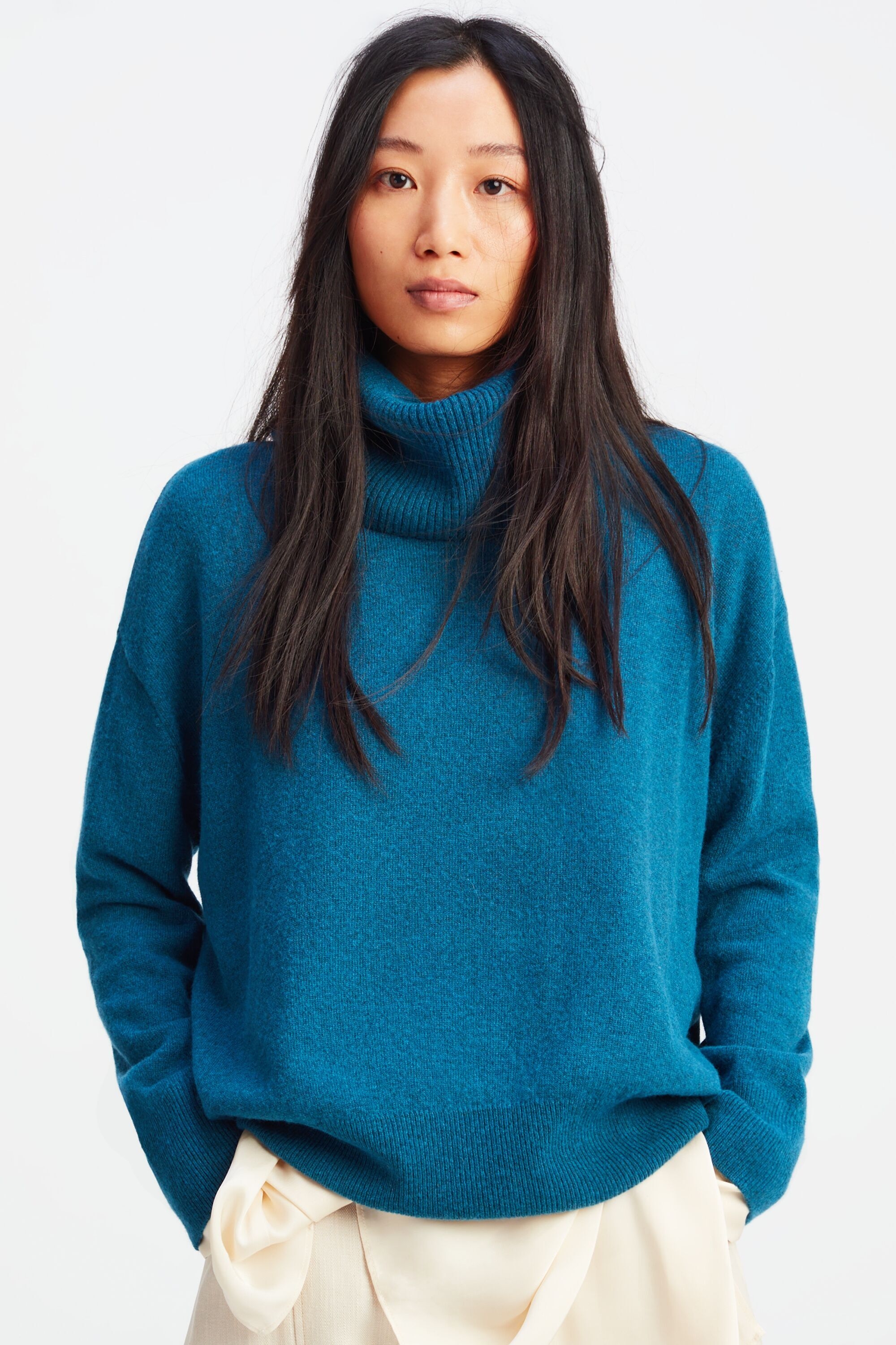 Wool and cashmere cocoon sweater