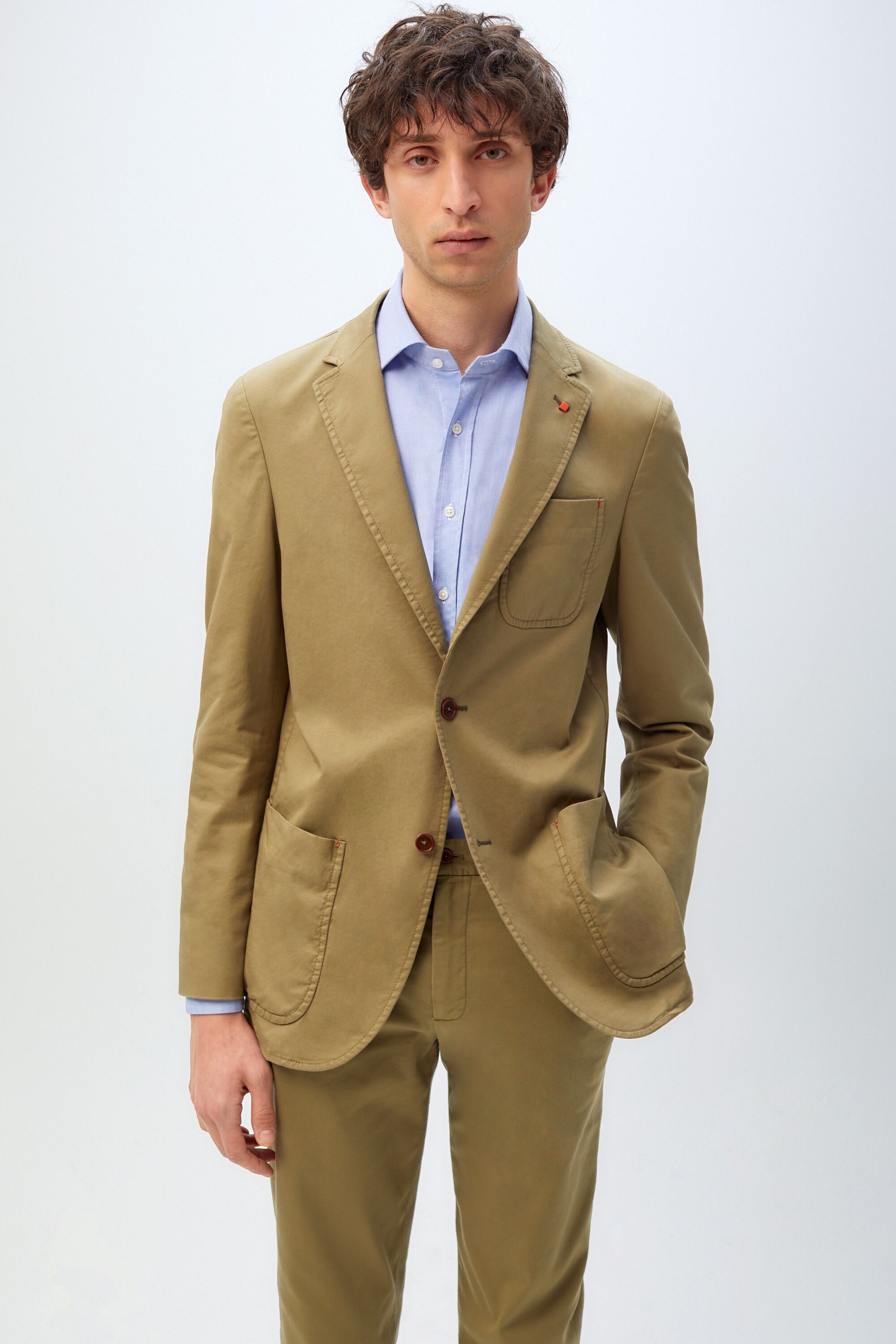 Twill relaxed fit suit jacket