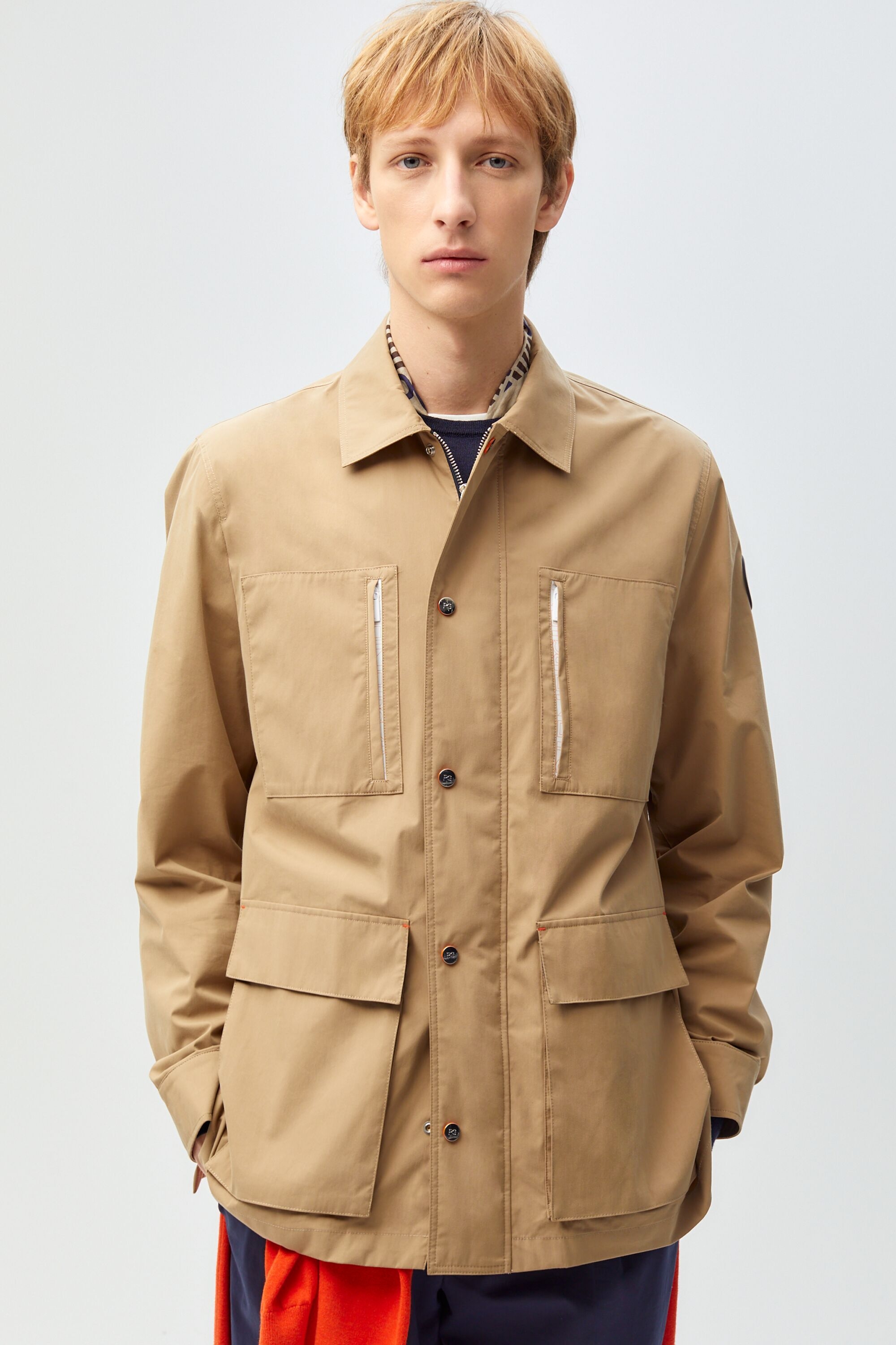 Technical cotton safari jacket