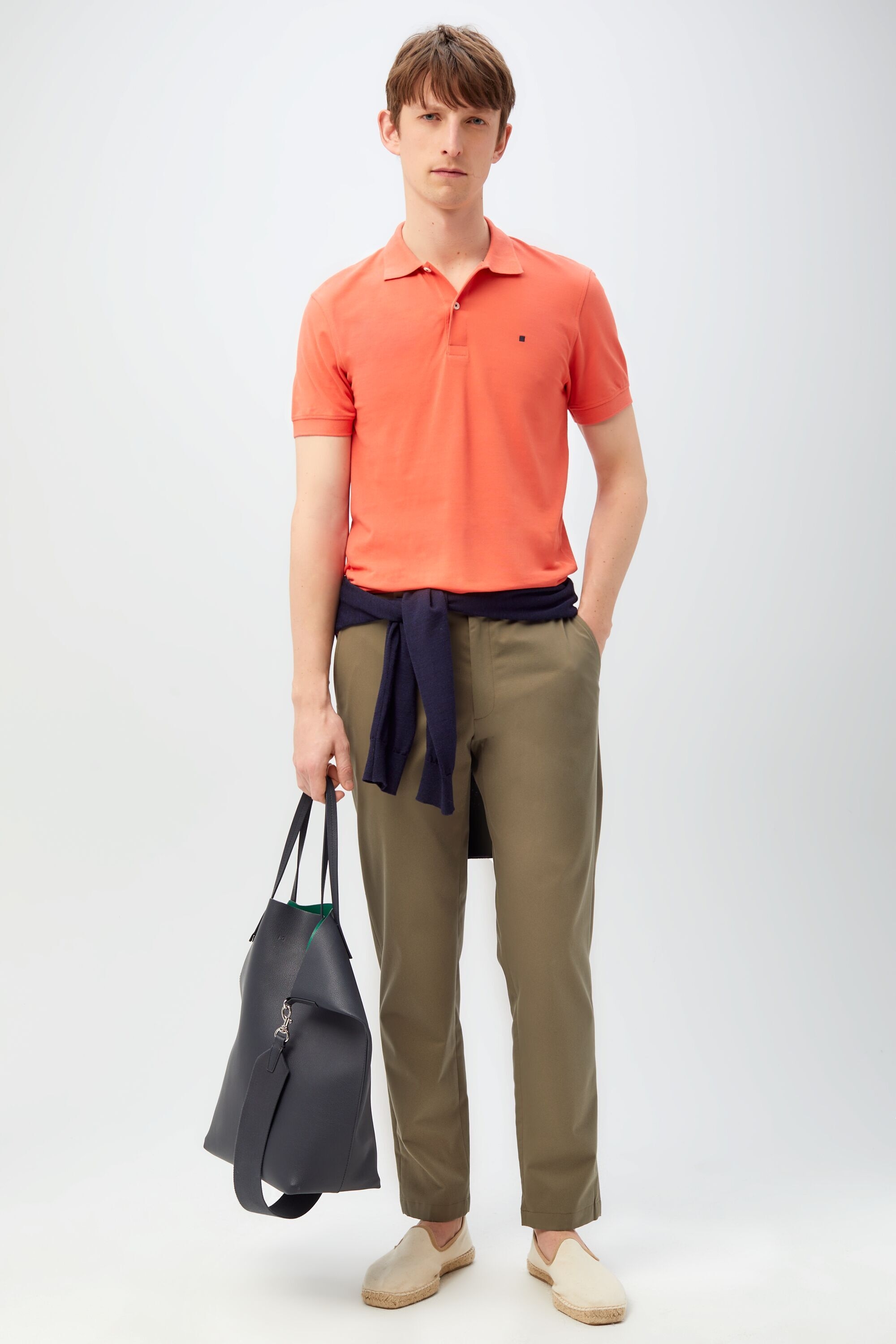 Stretch-twill regular fit chino trousers