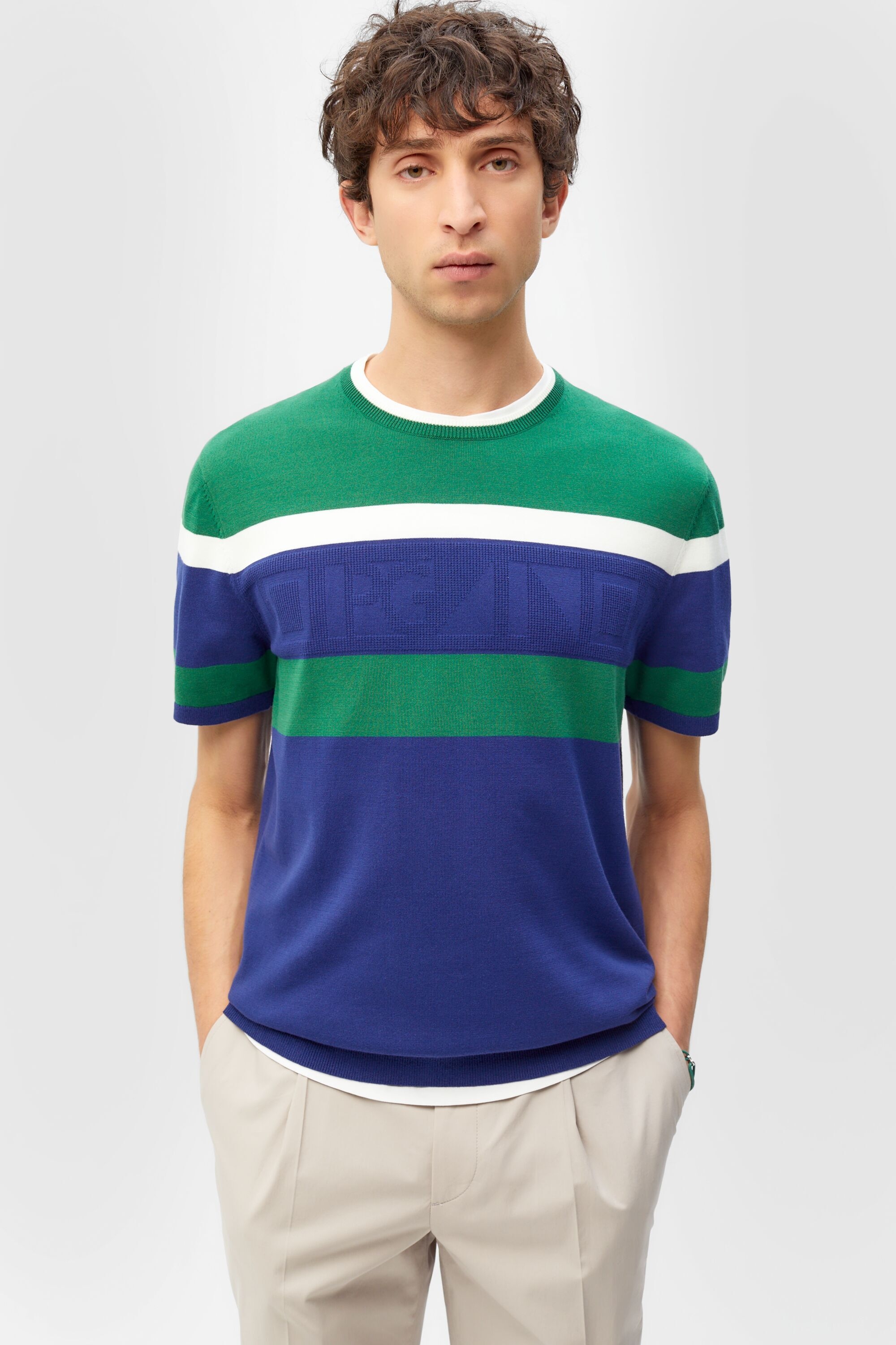 Striped pima cotton t-shirt