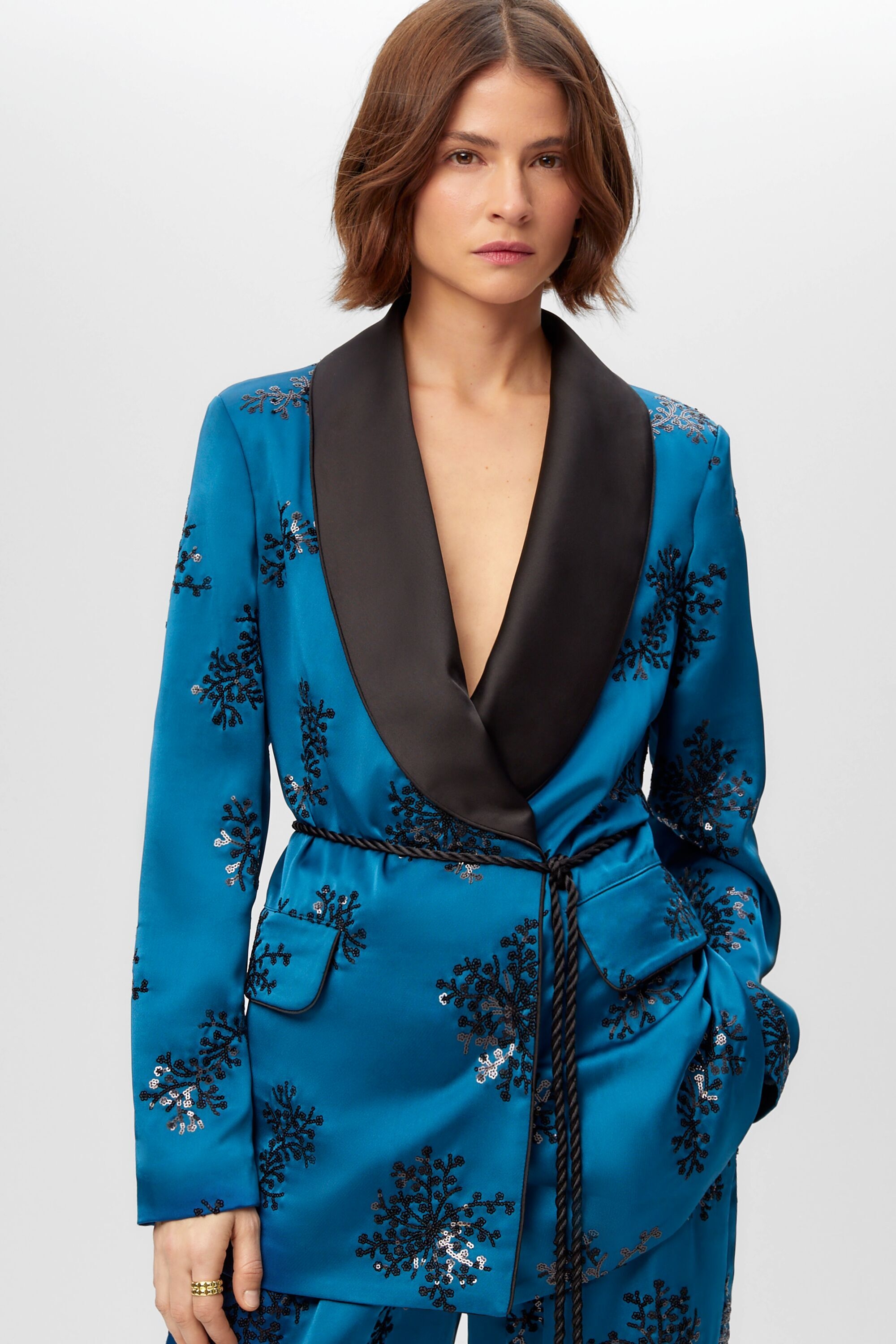 Sequined satin jacket