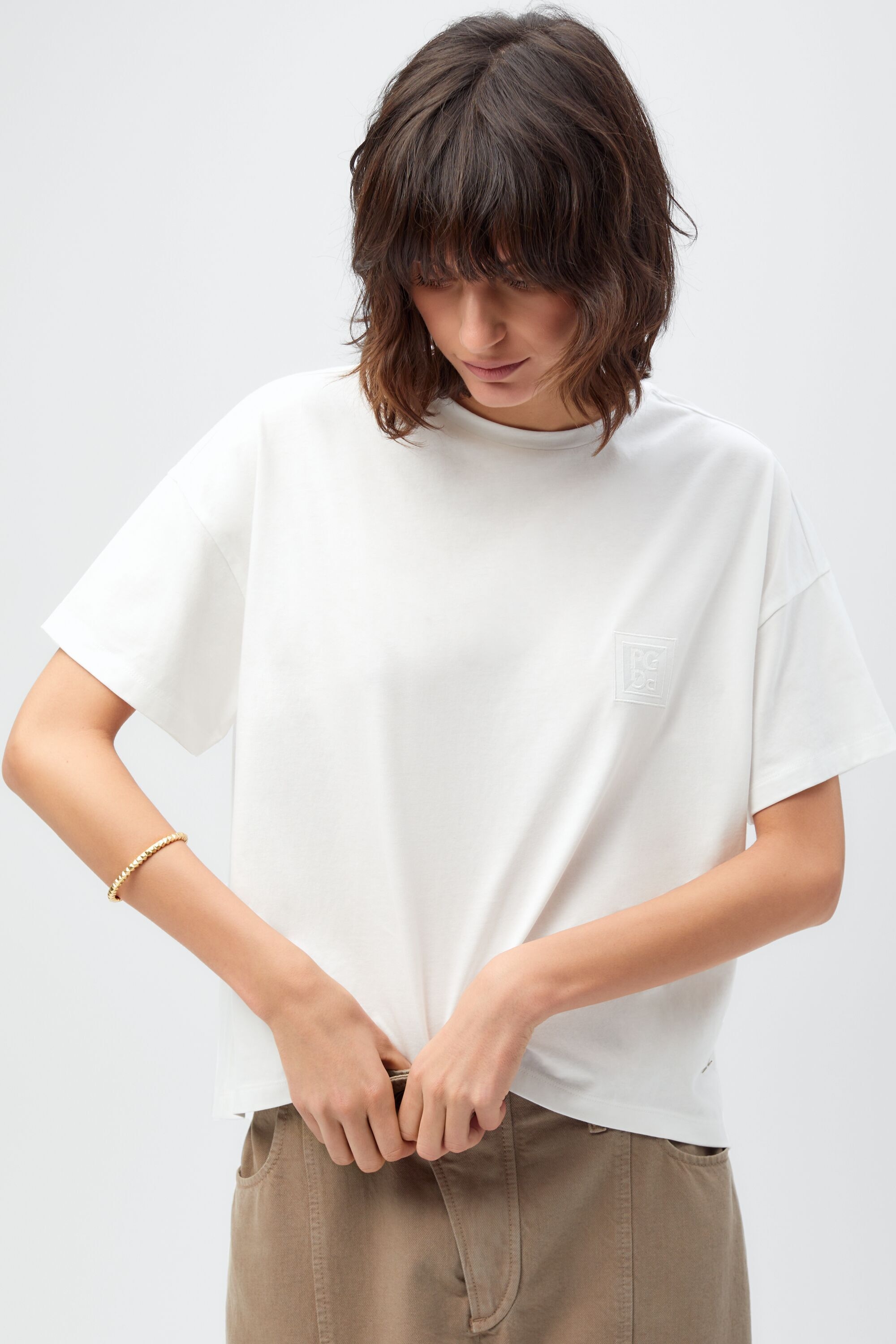 PG cube embroidered oversized t-shirt