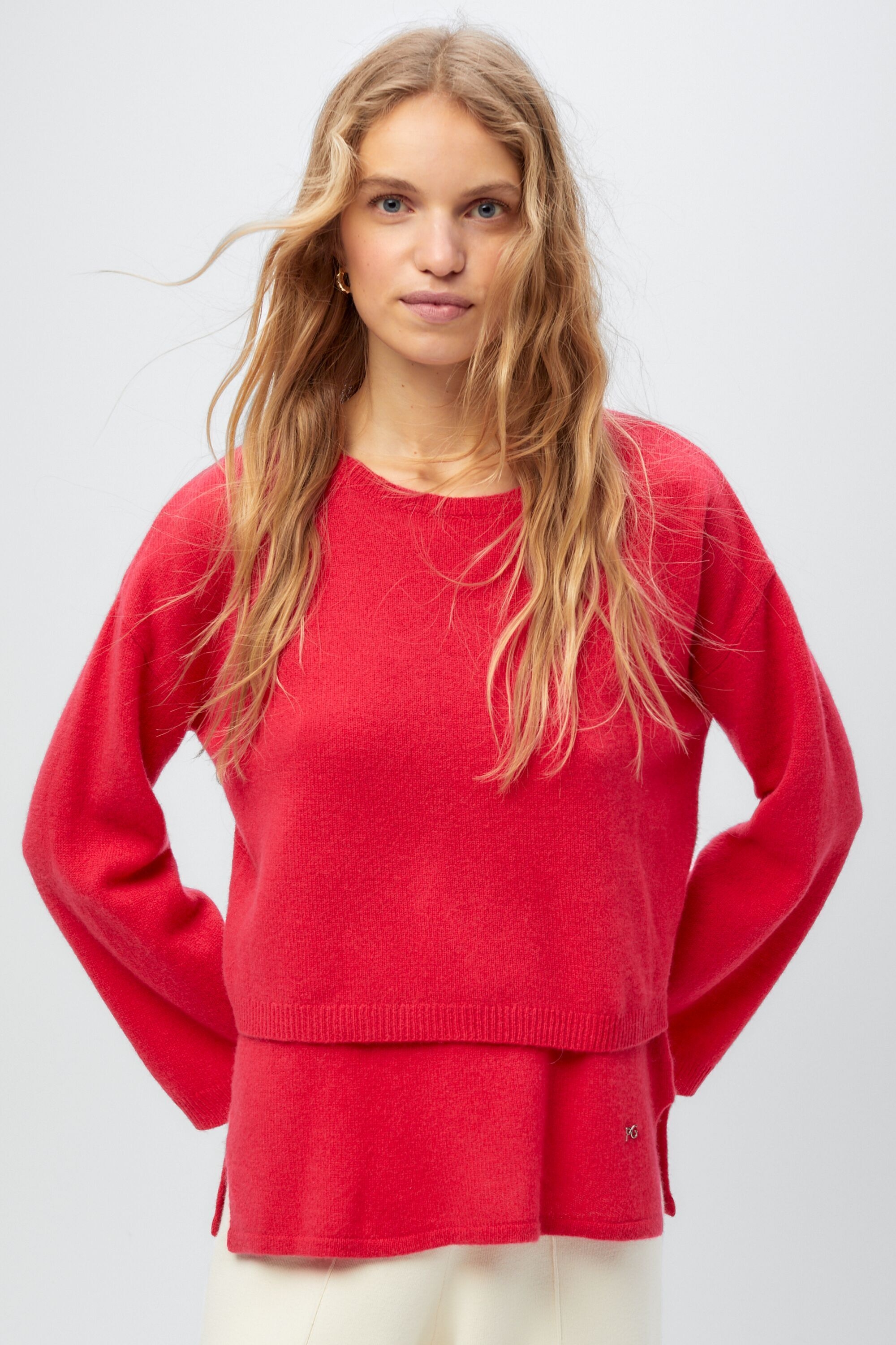 Cashmere and wool two-in-one sweater