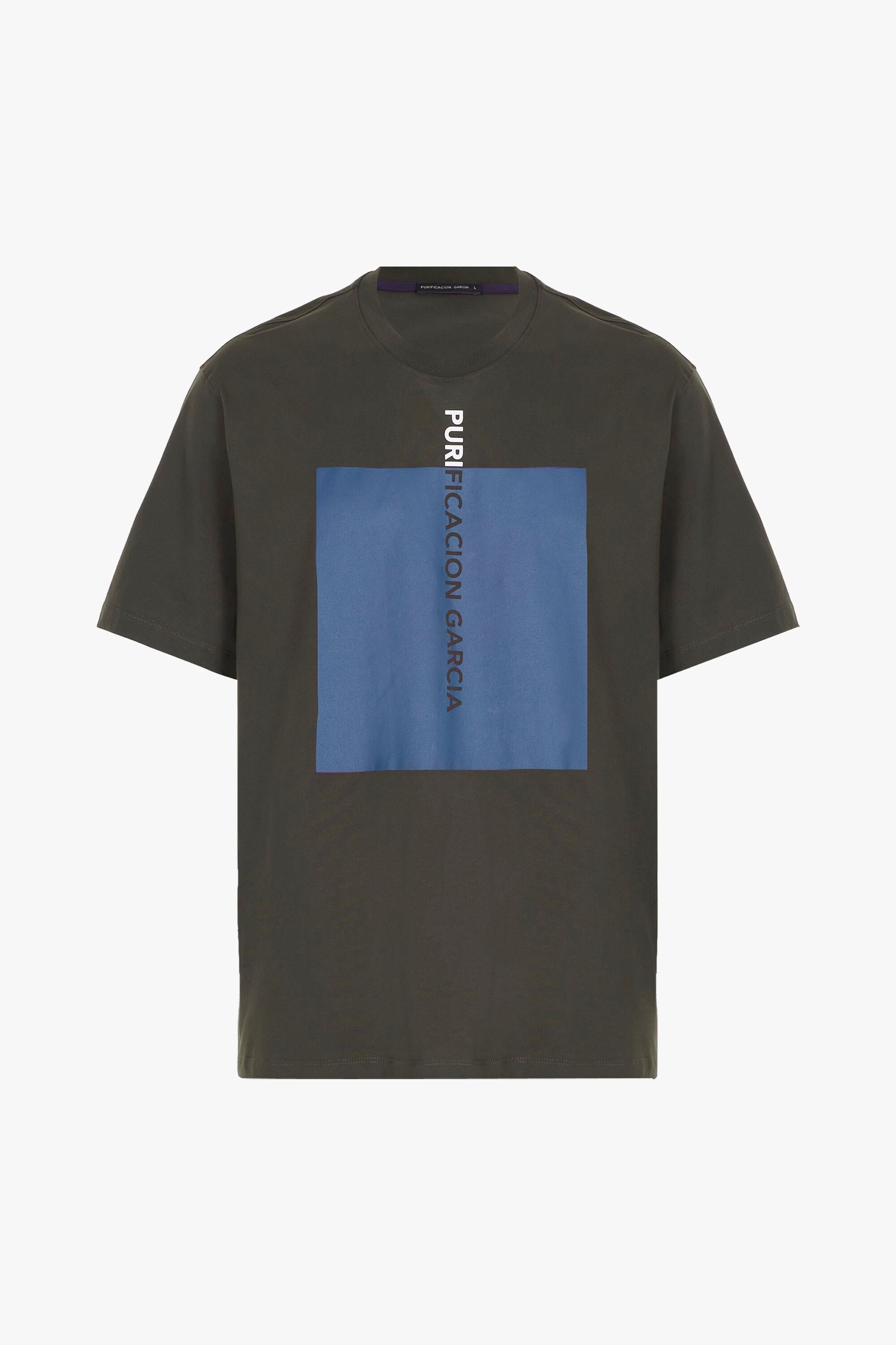 Cube printed t-shirt brown - Purificacion Garcia Denmark