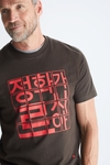 Camiseta estampado coreano