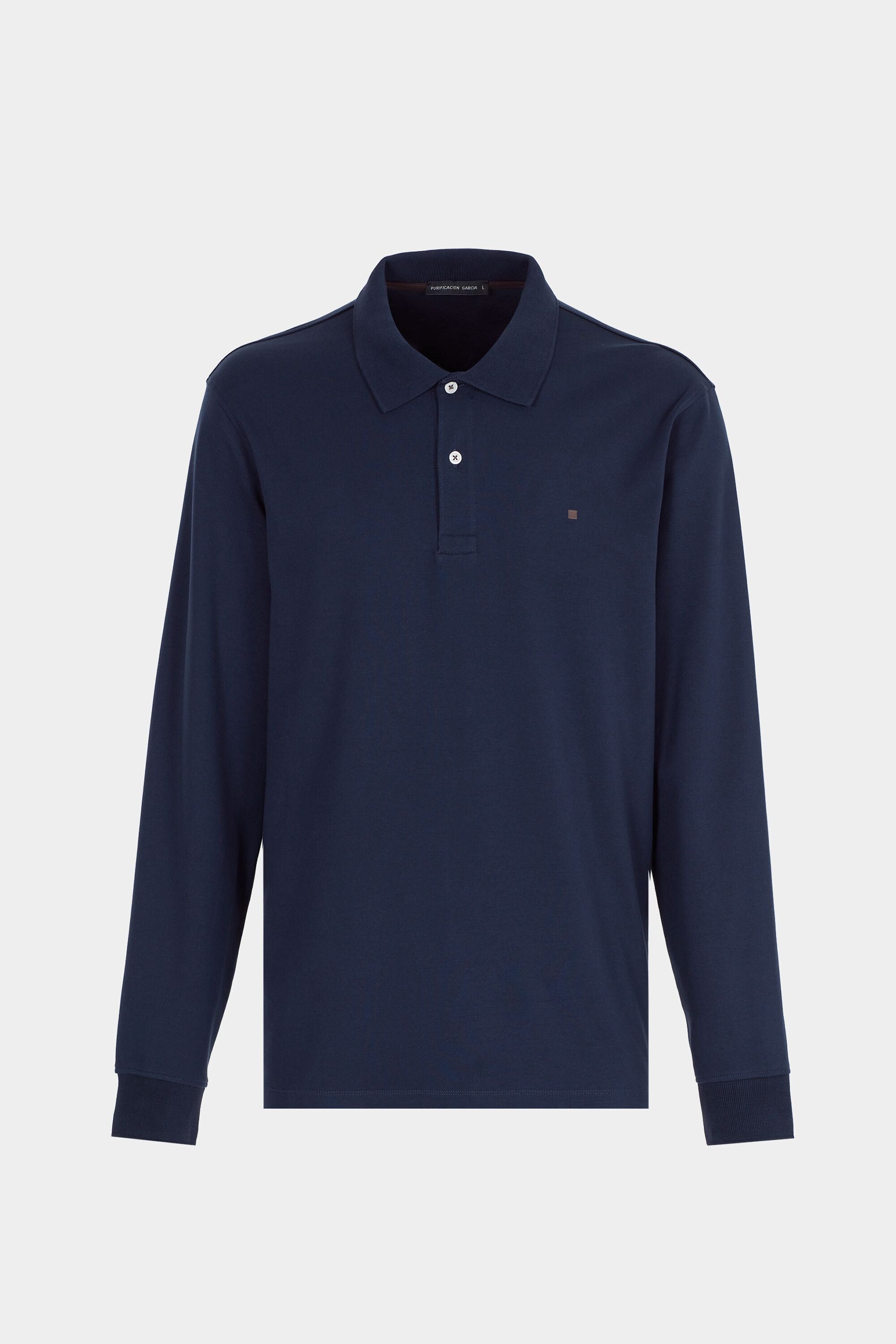 Cotton polo shirt navy Purificacion Garcia Belgium