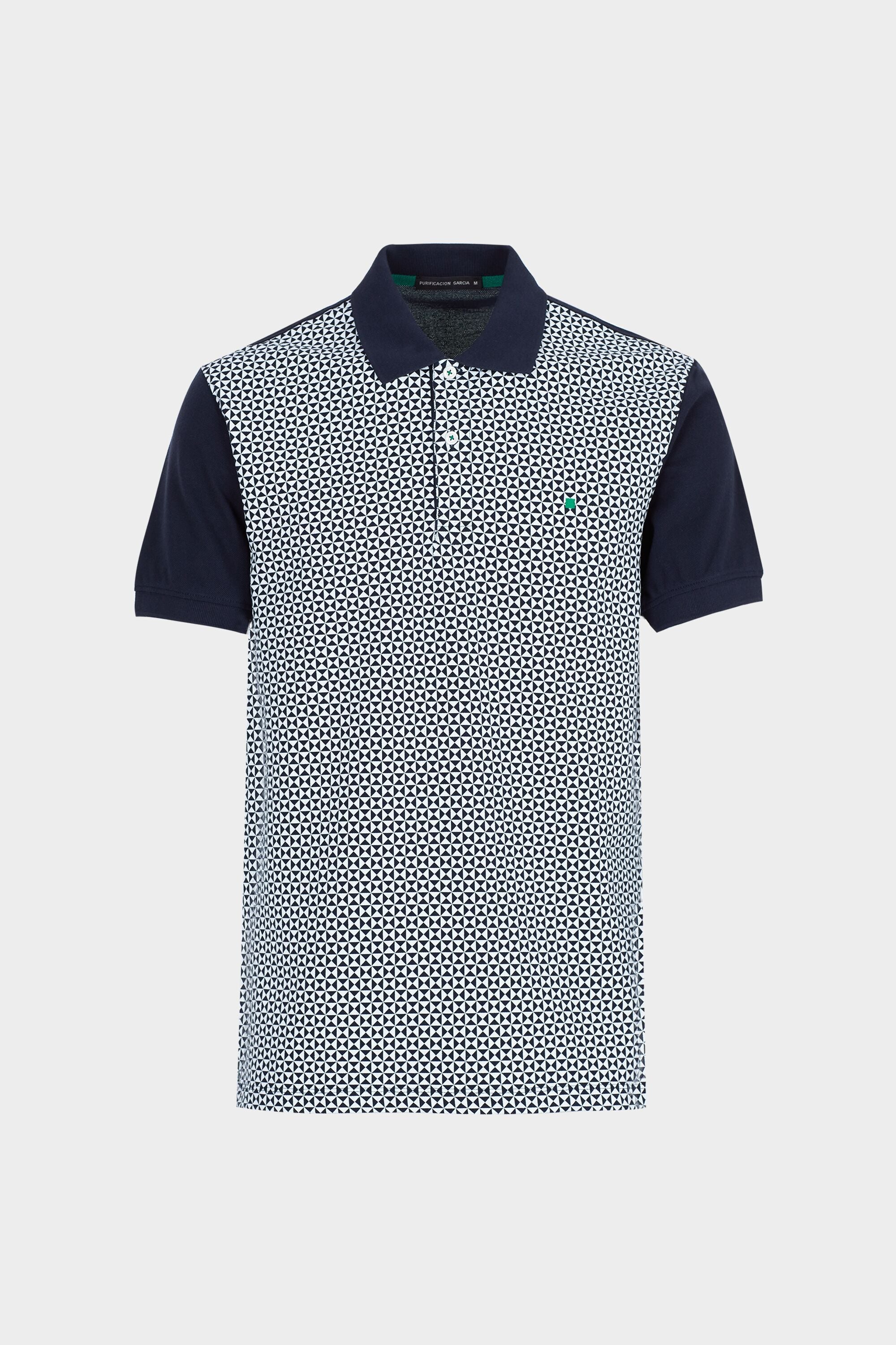 PG print piqu polo shirt blue Purificacion Garcia Belgium