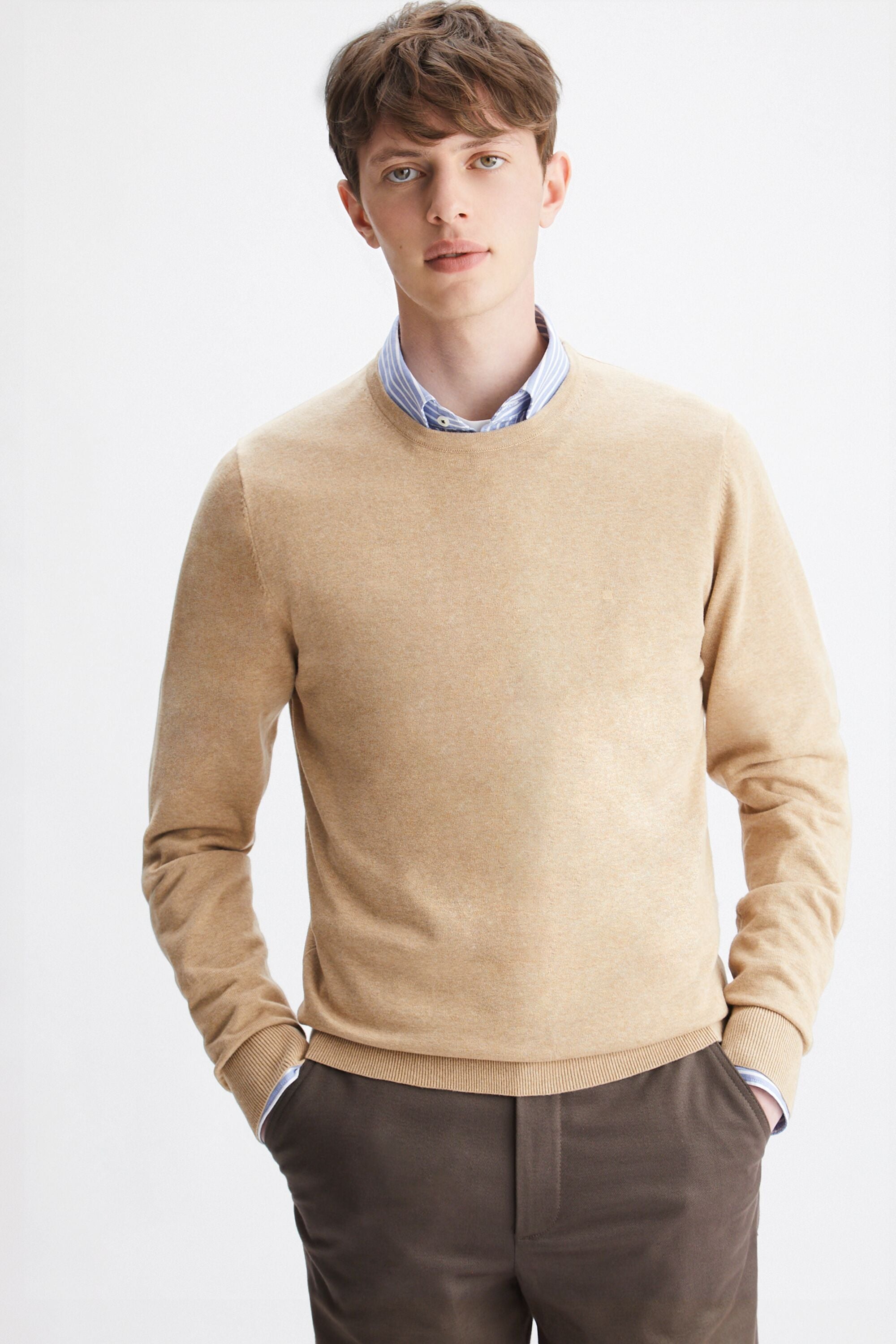 Crew Neck Cotton Sweater