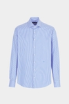 Spread collar striped Oxford shirt