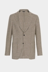 HOUNDSTOOTH LINEN RELAXED FIT BLAZER