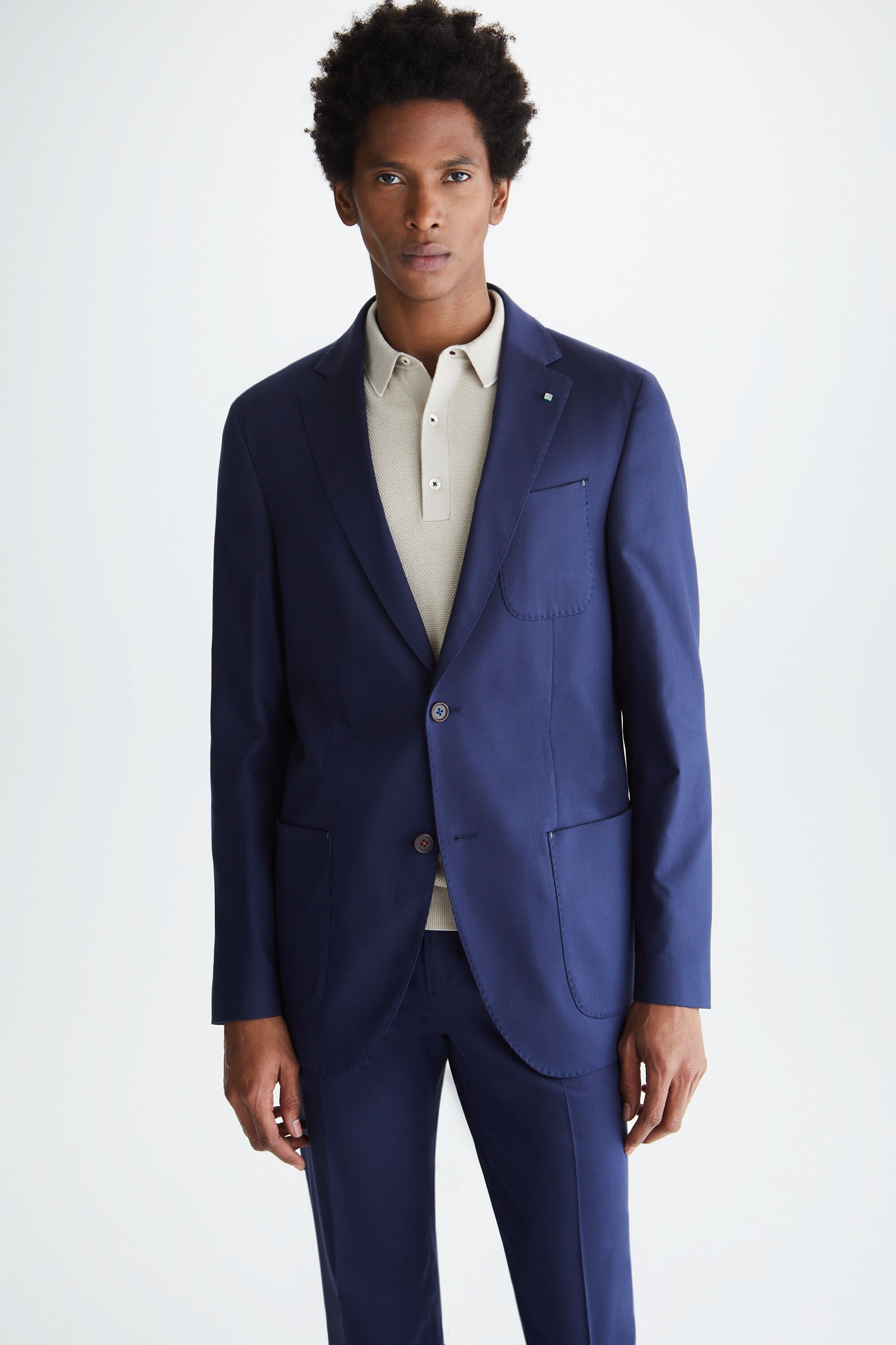 TWILL RELAXED FIT SUIT JACKET navy - Purificacion Garcia