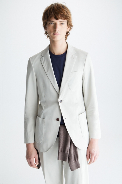 MICRO TWILL RELAXED FIT SUIT JACKET