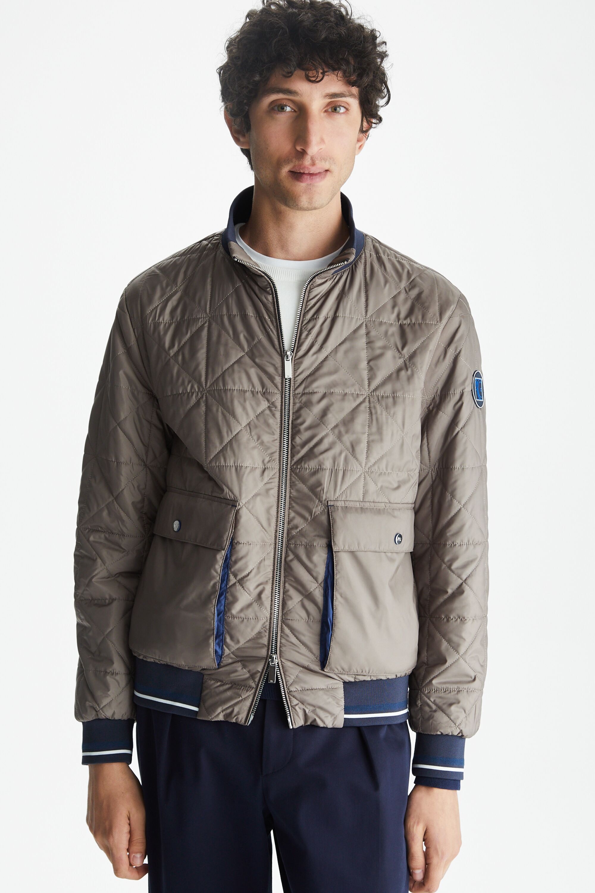 Origami quilted nylon jacket