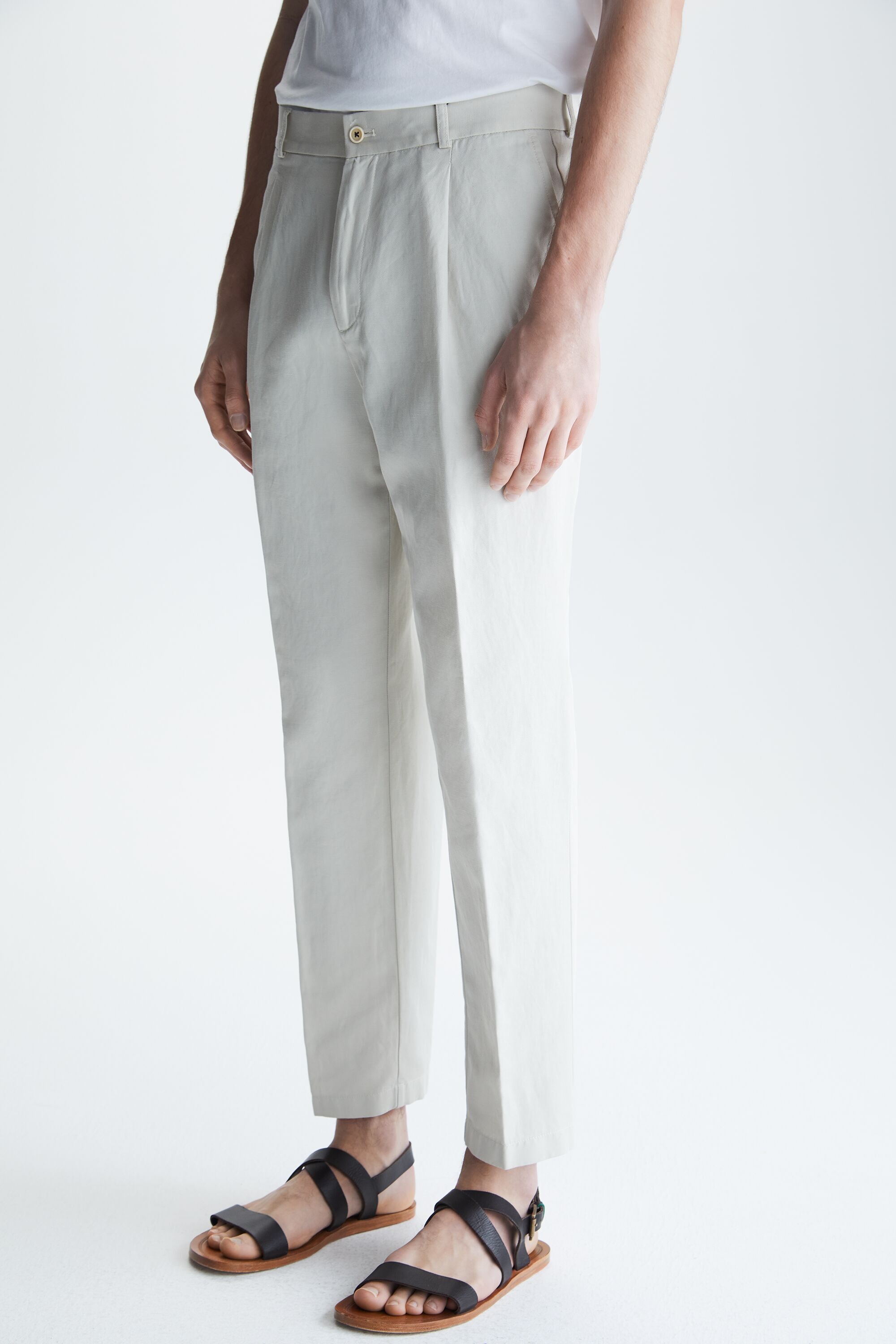 TWILL RELAXED FIT TROUSERS
