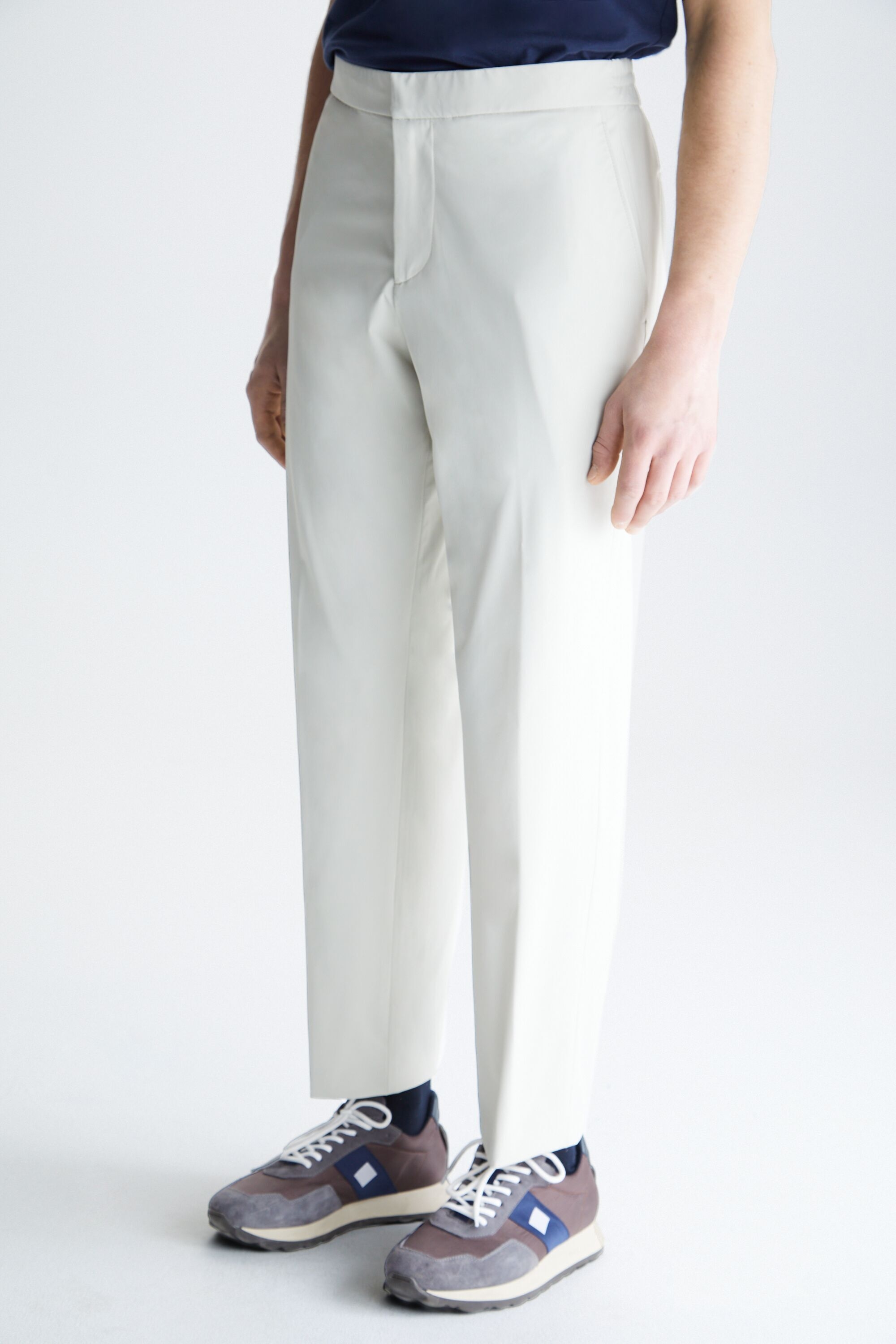 MICRO TWILL RELAXED FIT SUIT TROUSERS