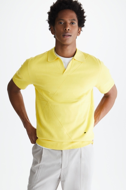 ORIGAMI KNIT POLO SHIRT