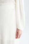 Semi-sheer knitted midi skirt