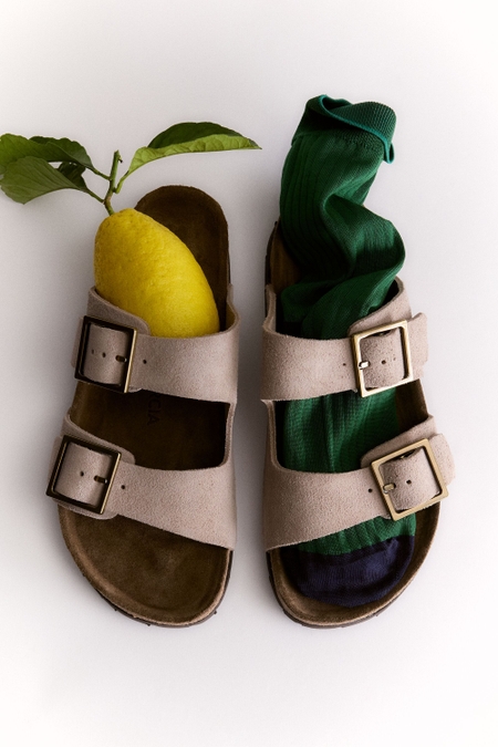 CUBO SUEDE FLAT SLIDES