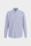 Micro checked twill shirt