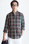 Checked twill shirt