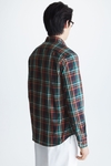 Checked twill shirt