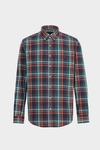 Checked twill shirt