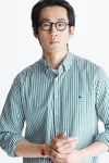 GINGHAM CHECK POPLIN SHIRT