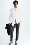 Grosgrain-trimmed poplin shirt