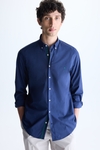 Grosgrain-trimmed poplin shirt