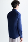 Grosgrain-trimmed poplin shirt