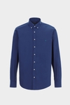 Grosgrain-trimmed poplin shirt