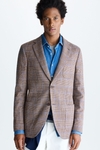 Prince of Wales check cotton relaxed fit blazer