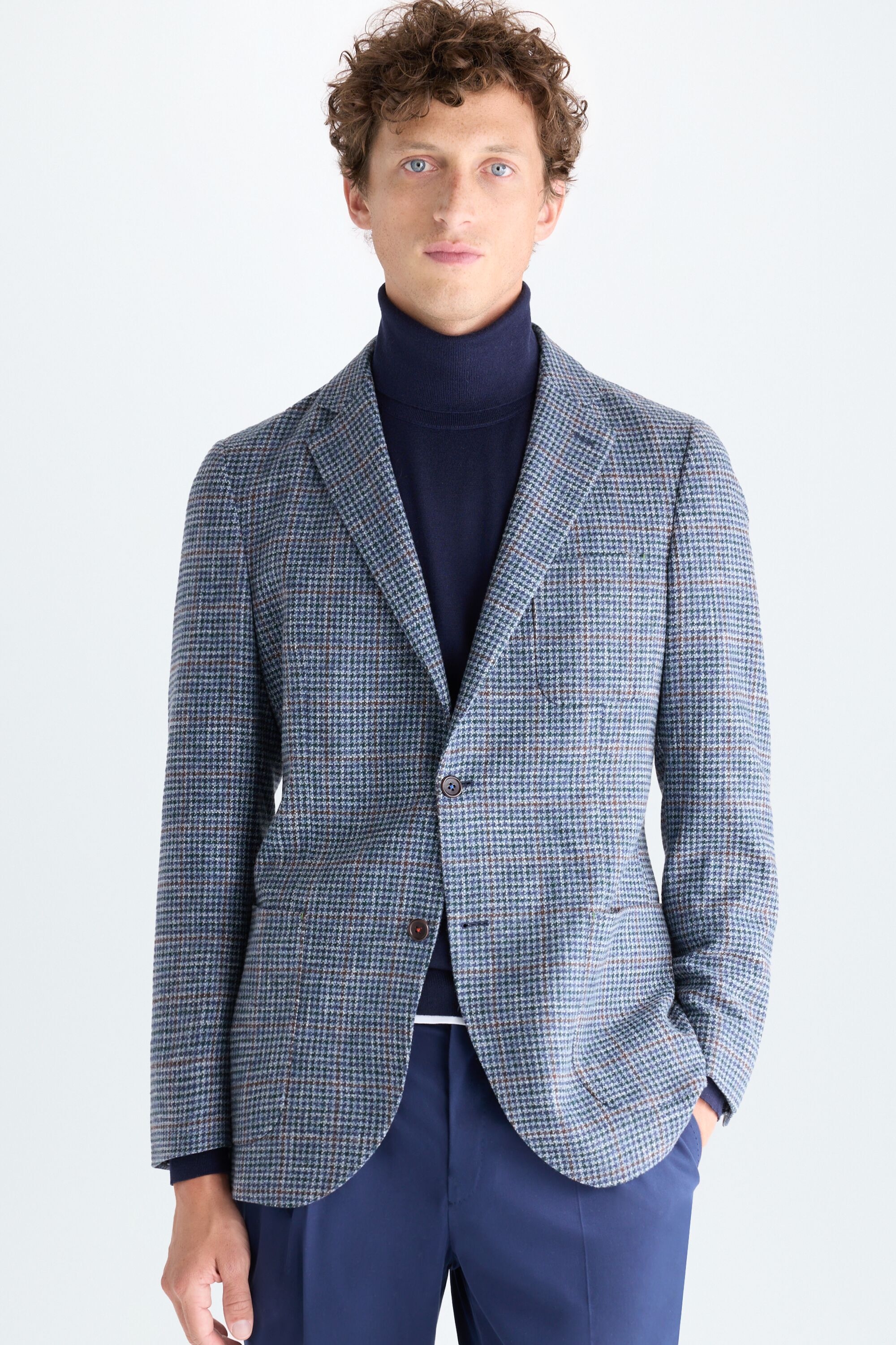 Harris check cotton wool relaxed fit blazer