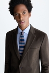 Cotton twill relaxed fit suit jacket