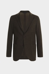 Cotton twill relaxed fit suit jacket