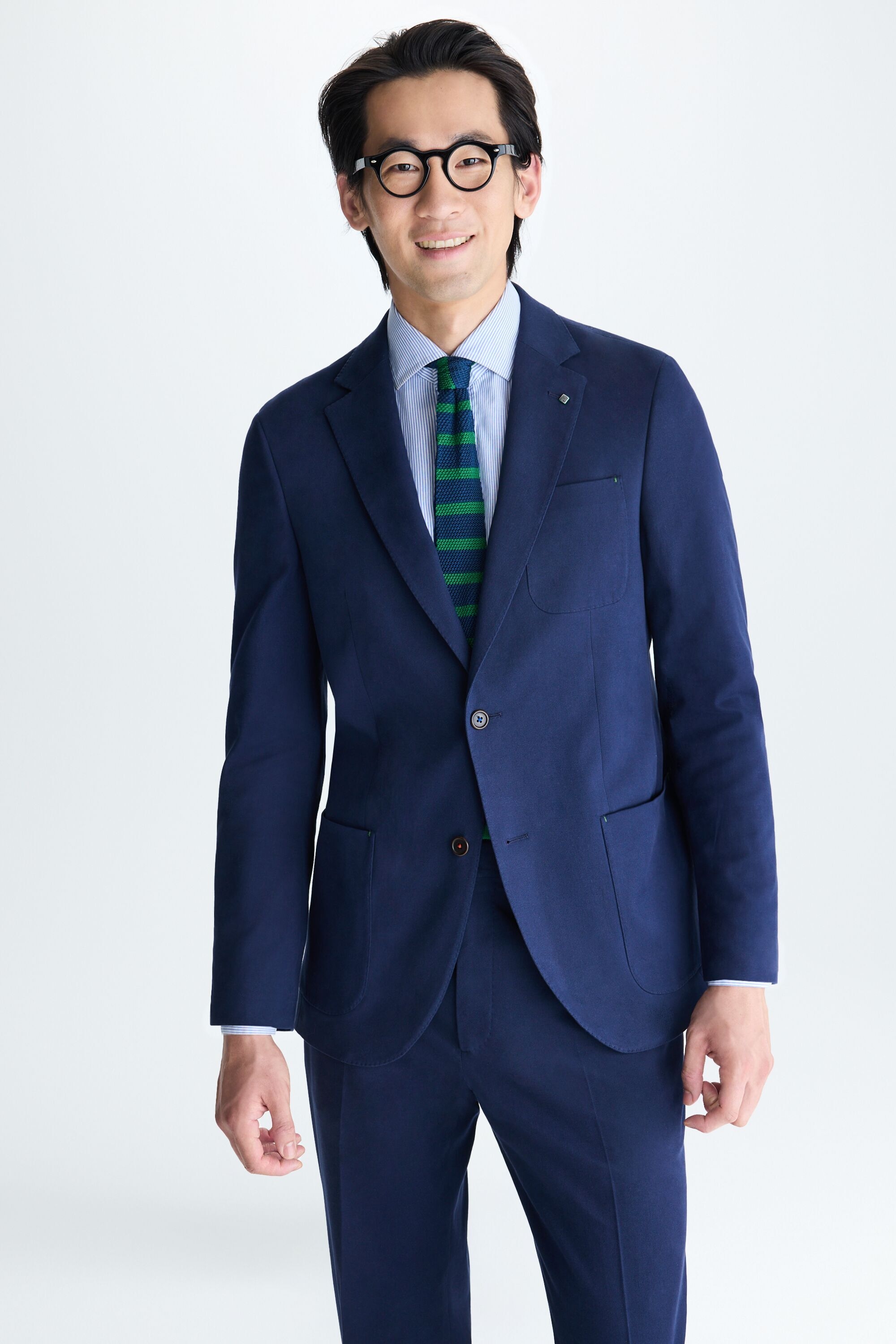 Twill relaxed fit suit jacket