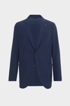 Technical nylon relaxed fit suit jacket