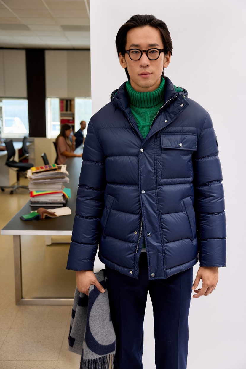 HOODED DOWN-QUILTED NYLON COAT