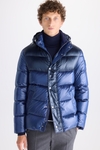 Down-quilted technical nylon jacket