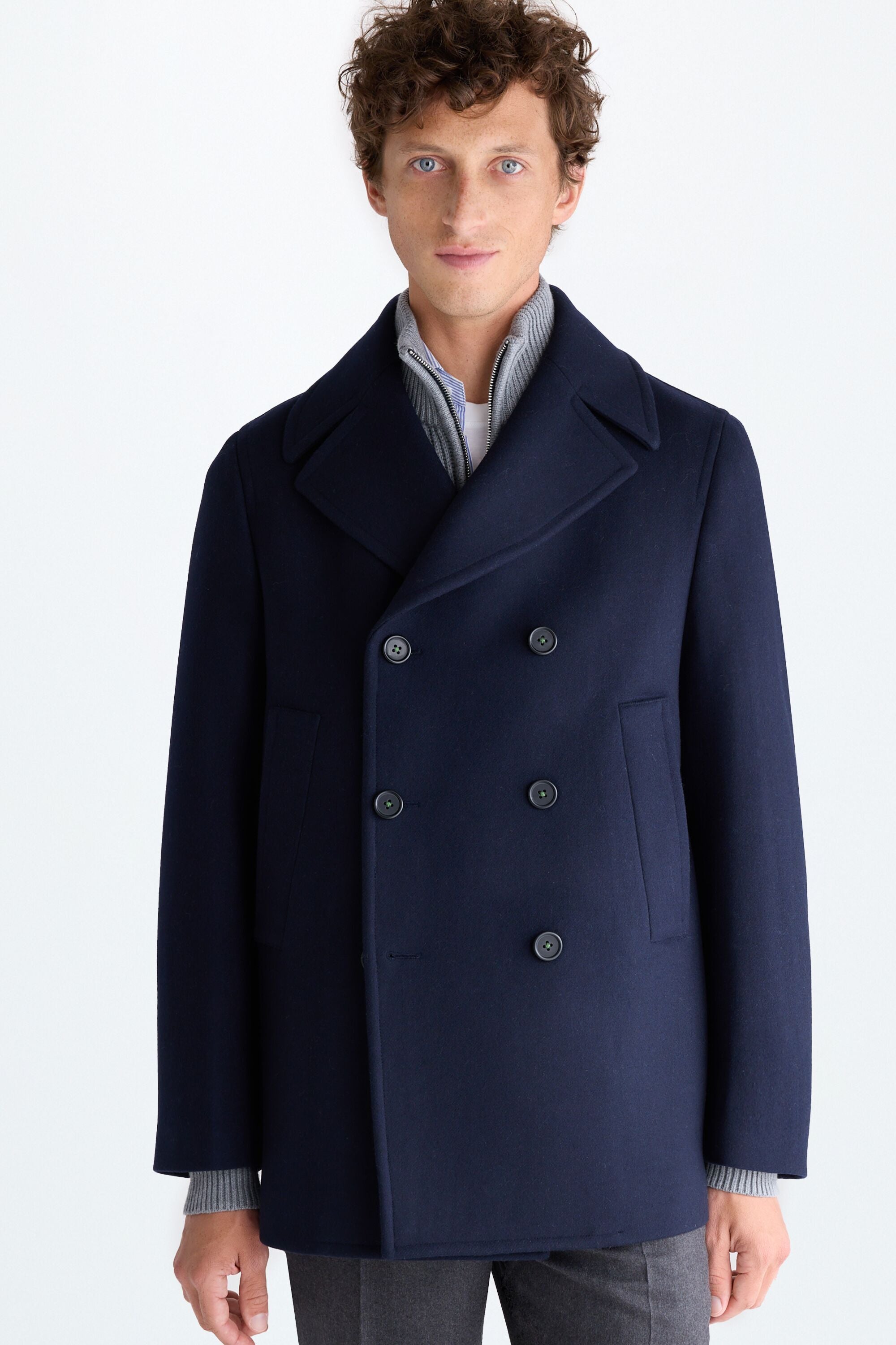 Wool peacoat navy Purificacion Garcia United States